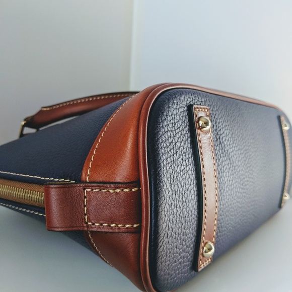 SOLD!Dooney and Bourke Plum Pebble Leather Satchel - Picture 5 of 7